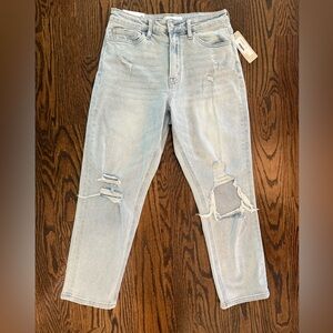 NWT VERVET BY FLYING MONKEY Women's Erika Stretch Mom Jeans Light Wash Size 27
